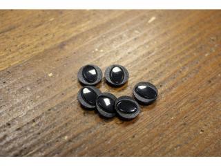Černý plastový knoflík  Black eye , 12mm