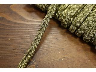 Starozlatý provaz-copánek, 10mm