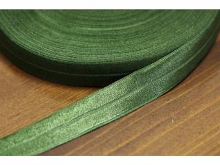 Zelená Lesklá jemná guma - lemovka, 19 mm