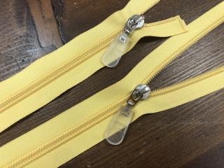 Žlutý spirálový zip, 18cm, 50cm delka zipů: 18 cm