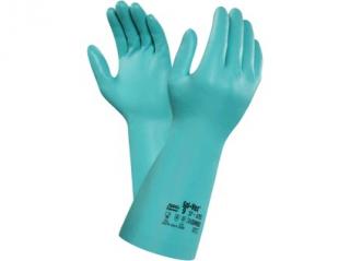 Chemické rukavice ANSELL SOL-VEX 37-695, máčené v nitrilu Velikost: 08