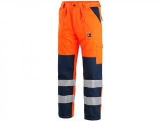 Kalhoty CXS NORWICH, výstražné, pánské, oranžovo-modré Velikost: 56