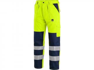 Kalhoty CXS NORWICH, výstražné, pánské, žluto-modré Velikost: 48