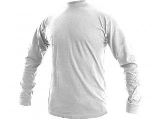Pánské tričko s dlouhým rukávem PETR, bílé Velikost: 2XL