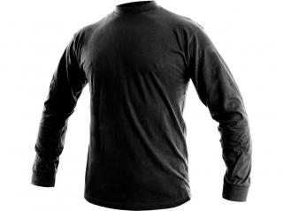 Pánské tričko s dlouhým rukávem PETR, černé Velikost: XL