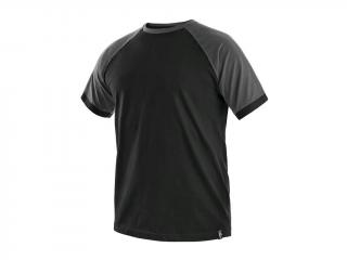 Tričko s krátkým rukávem OLIVER, černo-šedé Velikost: M
