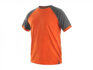 Tričko s krátkým rukávem OLIVER, oranžovo-šedé Velikost: S
