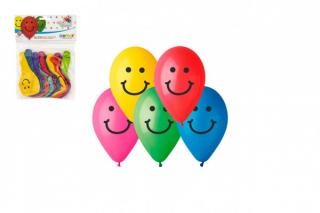 Balonek/Balonky nafukovací 10  potisk Smile 10cm 10ks v sáčku karneval
