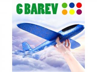 Letadlo házecí polystyrenové, 48 cm Barva: Modrá