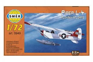 Model Piper L-4 plováky 1:72 14,7x9,3cm v krabici SKLADEM