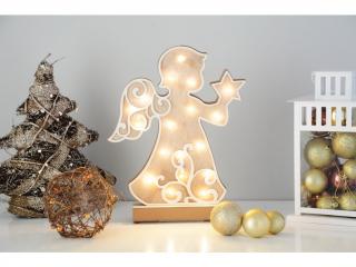 Svítící vánoční dekorace druh: Anděl s hvězdou