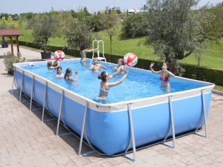 Technypools Bazénový set CALIFORNIA 550 5,66 x 4,00 x 1,25 m (0607K) Barva: šedá