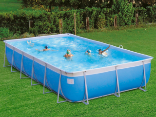 Technypools Bazénový set MEGA 800 8,26 x 5,66 x 1,47 m (0411K) Barva: šedá