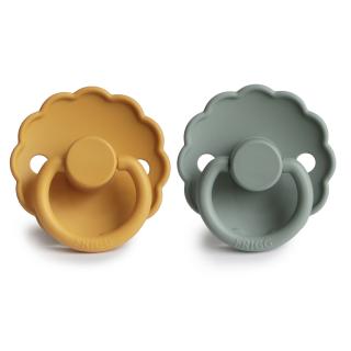 Dudlík Frigg Daisy 2-pack vel.1 Honey Gold/Lily Pad