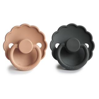 Dudlík Frigg Daisy 2-pack vel.2 Graphite/Peach Bronze