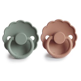 Dudlík Frigg Daisy 2-pack vel.2 Lily Pad/Rose Gold