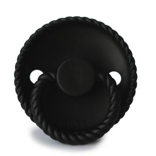 Frigg Dudlík Frigg Rope Jet Black silikon vel.1