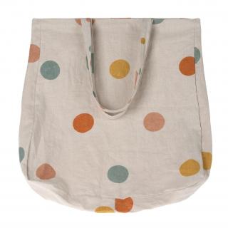 Maileg lněná taška Tote Multi Dots velká