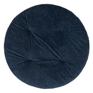 Nobodinoz Eco-Velvet Podložka Fluffy Night Blue Silver Milky Way