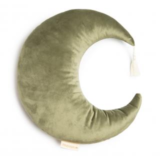 Nobodinoz Polštář Pierrot Moon Velvet Olive Green