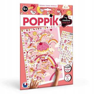 POPPIK kreativní samolepkový plakát Jednorožci 5+