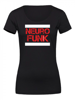 Dámské tričko NEUROFUNK Old Stripes Barva: Černá - Design 2, Velikost: XXL