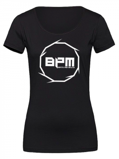 DNB tričko dámské  BPM Round  Barva: Černá, Velikost: S