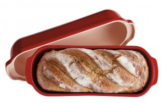 Emile Henry Forma na chleba velká hranatá 39,5 x 16 cm Granátová e-bal