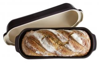 Emile Henry Forma na chleba velká hranatá 39,5 x 16 cm Pepřová