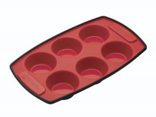 Forma muffiny 30 x 18 cm 6 otvorů, silikonová červená, MasterClass