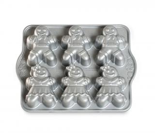 Forma na 6 báboviček Perníkové postavičky stříbrná 1 l, NORDIC WARE