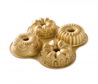 Nordic Ware Forma na 4 minibábovky zlatá 2,3 l