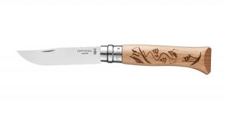 Zavírací nůž VRI N°08 Inox 8,5 cm motiv lyžování 8,5 cm, OPINEL