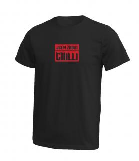 Pánské tričko Jsem Žrout Chilli černá 4XL