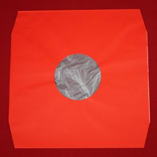 Papírový obal na vinyl LP (12 ) červený s HDPE folií,zkosené hrany 1 KS