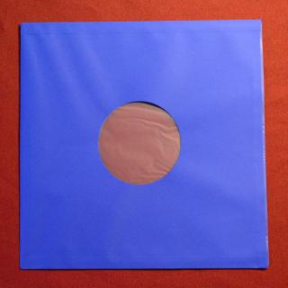 Papírový obal na vinyl LP (12 ) modrý s HDPE folií,rovné hrany 10 KS