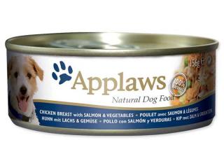 Applaws konzerva Dog 156g kuře, losos a zelenina