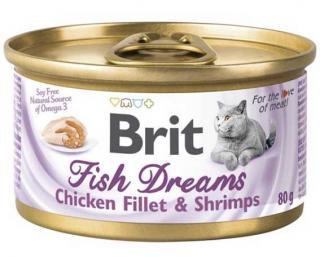 Brit cat Fish Dreams konzerva Chicken & Shrimps 80 g