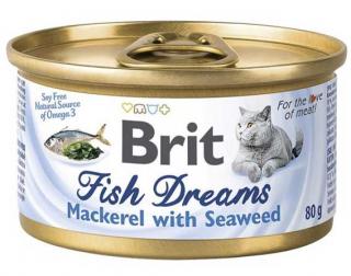 Brit cat Fish Dreams konzerva Mackerel & Seaweed 80 g