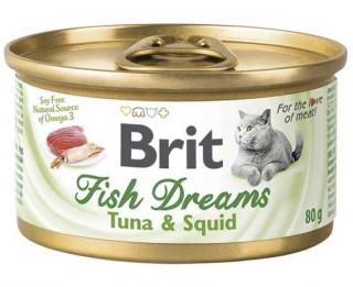 Brit cat Fish Dreams konzerva Tuna & Squid 80 g