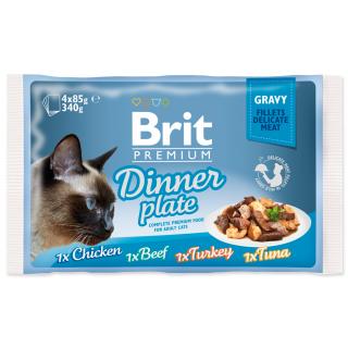BRIT Premium Cat Kapsička Delicate Fillets in Gravy Dinner Plate 340g