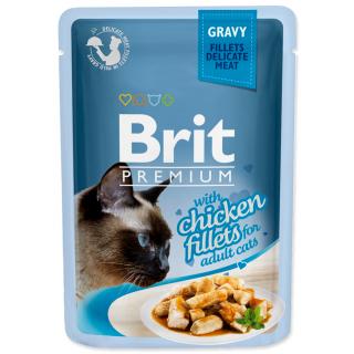 BRIT Premium Cat Kapsička Delicate Fillets in Gravy with Chicken 85g