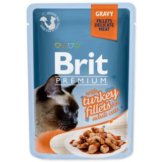 BRIT Premium Cat Kapsička Delicate Fillets in Gravy with Turkey 85g