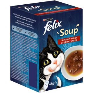 FELIX Soup s hovězím, kuřetem a jehněčím 6 x 48 g