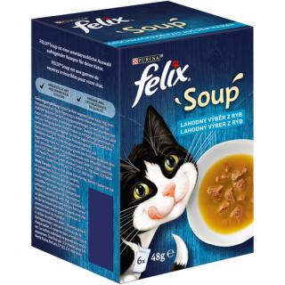 FELIX Soup s treskou tuňákem a platýsem 6 x 48 g