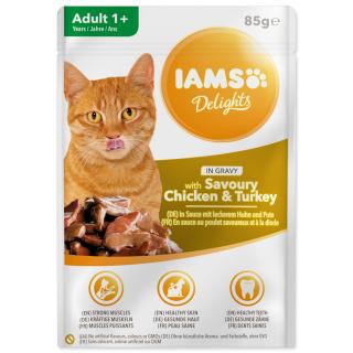 IAMS cat delights chicken & turkey in gravy 85 g