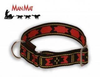 ManMat obojek Standard nylonový A Červeno-černá vzor MM