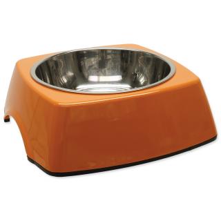 Miska DOG FANTASY nerezová čtvercová oranžová 22,5 cm 700ml