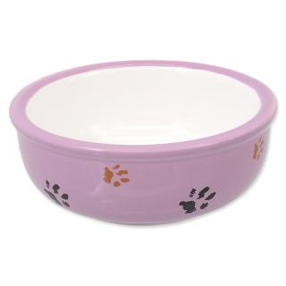 Miska MAGIC CAT keramická kočicí tlapka fialová 13 cm 0,33l