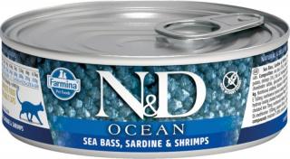 N&D OCEAN Cat  Adult Sea Bass & Sardine & Shrimps 80 g
